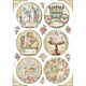 Stamperia Rice Paper A4 Sleeping Beauty Rounds (DFSA4576)