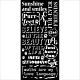 Stamperia Furry Friends Thick Stencil 12x25cm Quotes Pattern (KSTDL132)