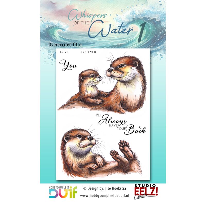 Sizzix Stamps & Dies Set - Otter Theme For Card Making, Scrapbooking, Paper Crafting
