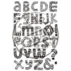 Cling Stamp Doodle Alphabet