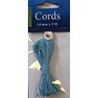 Waxed Cotton Cord 0,5 mm/5 mtr azuur blauw