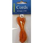 Waxed Cotton Cord 0,5 mm/5 mtr oranje 