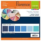 Florence cardstock 216g 12x12" x24 multipack blauw