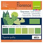 Florence cardstock 216g 12x12" x24 multipack groen