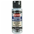 DecoArt SoSoft Fabric Metallics 59ml Textielverf Silver Platinum