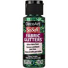 DecoArt SoSoft Fabric Glitters 59ml Textielverf Green Twinkle