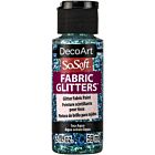 DecoArt SoSoft Fabric Glitters 59ml Textielverf Sea Aqua