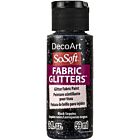 DecoArt SoSoft Fabric Glitters 59ml Textielverf Black Sequins