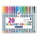 Staedtler brilliant colours - triplus fineliner box 20st. 334SB20