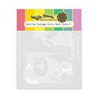 Waffle Flower Nesting Postage Collage Party Bear Stencil