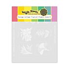 Waffle Flower Postage Collage Tropical Flowers Stencil