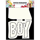 Dutch DooBaDoo Card Art Text 'Boy'