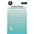 SL Acrylic stamping block for clear and cling stamps with grid Essentials nr. 09