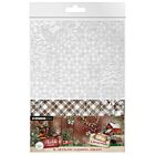 SL Acetate sheets Plaid and Snow Cottage Christmas nr.23 - 6 Sheets