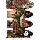 SL Giftbox Paper Pad House box Cottage Christmas nr.490 - 18 Sheets