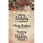 SL Clear stamps Warm Holiday Wishes Cottage Christmas nr.958