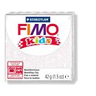 Fimo kids boetseerklei 42g glitter wit