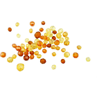 CC Plastic Facet Kralenmix 4-12 mm Gele Harmonie 170 stuks