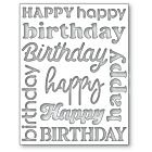 Memory Box Happy Birthday Background Plate craft die
