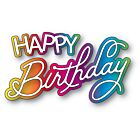 Memory Box Happy Birthday Celebration Script craft die