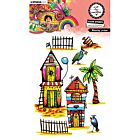 ABM Clear Stamp Beachy scene Art By Marlene nr. 887