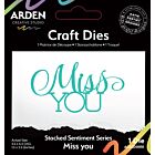 Arden Creative Studio Page Starters Sentiment Series Craft Die Stacked Miss You (ACSCD0010)
