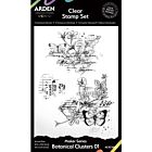 Arden Creative Studio Page Starters Maker Series 4x6 Inch Clear Stamp Set Botanical Clusters 01 (ACSCS0010)