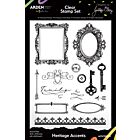 Arden Creative Remembering… 6x8 Inch Clear Stamp Set Heritage Accents (ACSCS0020)