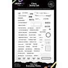 Arden Creative Maker Series 6x8 Inch Clear Stamp Set Everyday Notes (ACSCS0023)