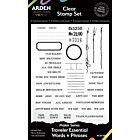 Arden Creative Studio Maker Series 4x6 Inch Clear Stamp Set Traveler Essential Words+Phrases (ACSCS0027)
