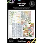 Arden Creative Field Notes 6x8 Inch Decoupage Paper (12pcs) (ACSDP0003)