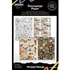 Arden Creative Wicked Woods 6x8 Inch Decoupage Paper (12pcs) by Katie Pertiet (ACSDP0005)