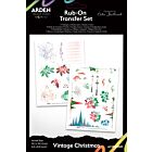 Arden Creative Vintage Christmas 6x8 Inch Rub-On Transfer Set (ACSRO0003)