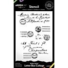 Arden Creative Studio Maker Series 4x6 Inch Stencil Letter Box Collage  (ACSST0004)