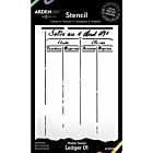 Arden Creative Studio Maker Series 4x6 Inch stencil Ledger 01  (ACSST0006)