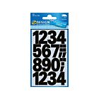 Avery cijferetiket Z-design Home pakje a 2 vel watervast zwart Cijfers 25mm zwart.