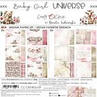 Craft 'O Clock Baby Girl Universe  8x8 Inch Paper Set (CC-C83-BGU-09)