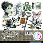 Ciao Bella Typographic 6x6 Inch Fussy Cut Pad (24pcs) (CBQE095)