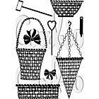 Card-io Basket and Bows A6 Combinations Clear Stamp Set