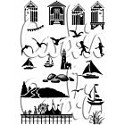 Card-io Beside the Sea A6 Combinations Clear Stamp Set