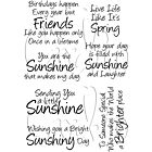 Card-io Sunny Sentiments A6 Sentiments Clear Stamp Set