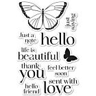Memory Box Clear Stamp Sets Hello Butterfly clear stamp set