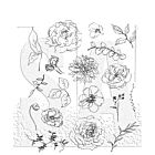 Tim Holtz Cling Stamps 7 Floral Elements