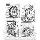 Stampers Anonymous Easter Blueprint Tim Holtz Cling Stamps (CMS144)