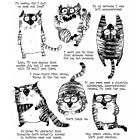 Tim Holtz Cling Stamps 7"X8.5" Snarky Cat