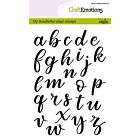 CraftEmotions clearstamps A6 - handletter - alfabet kl.letters (dicht) CK 