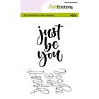 CraftEmotions clearstamps A6 - handletter - just be you (Eng) 