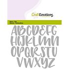 CraftEmotions Die alfabet handlettering hoofdletters Card 11x9cm