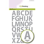 CraftEmotions Die - alfabet hoofdletters basic Card 12x20,5cm 40mm 