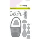 CraftEmotions Die - Easter - paasmandmet eieren Card 10 5x14 8cm Carla Creaties 